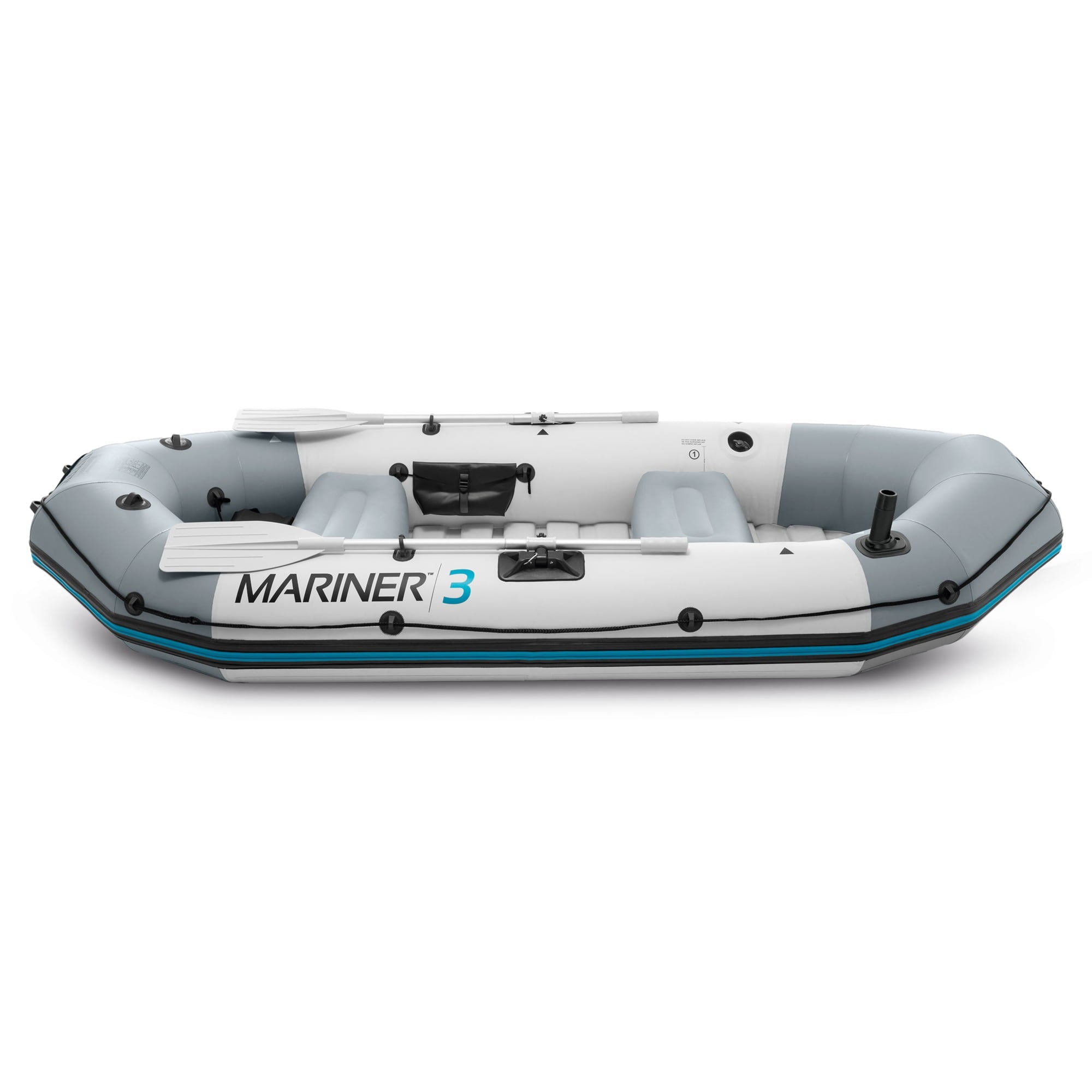 Intex Mariner 3, 3-Person Inflatable River/Lake Dinghy Boat & Oars Set