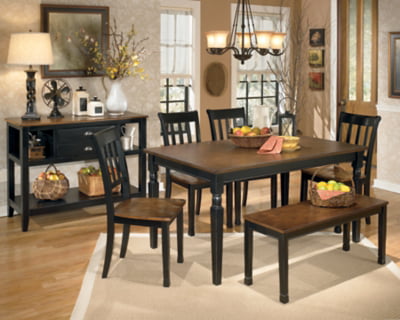 Signature Design by Ashley Casual Owingsville Dining Table  Black/Brown