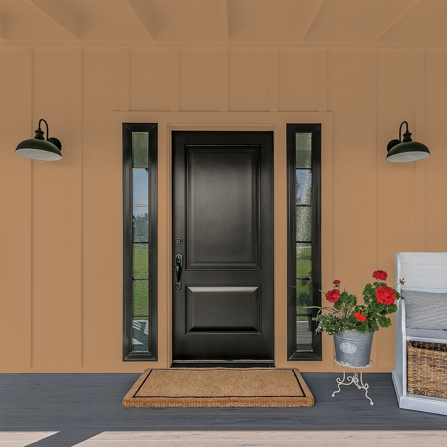 Glidden Fundamentals Exterior Paint Cinnamon Crunch / Brown, Flat, 1 Gallon