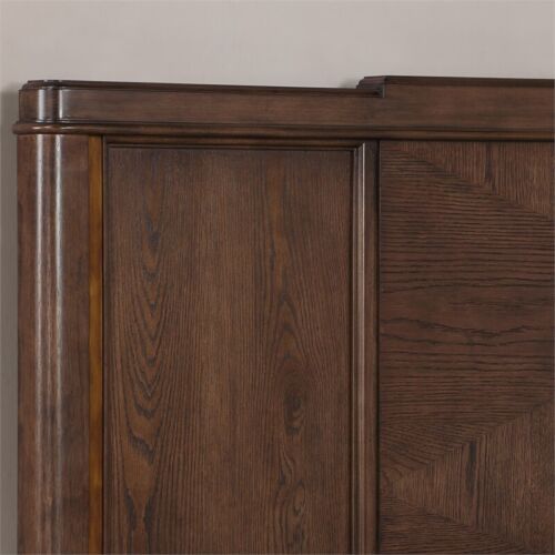 Milan Walnut Brown Wood Queen Bed