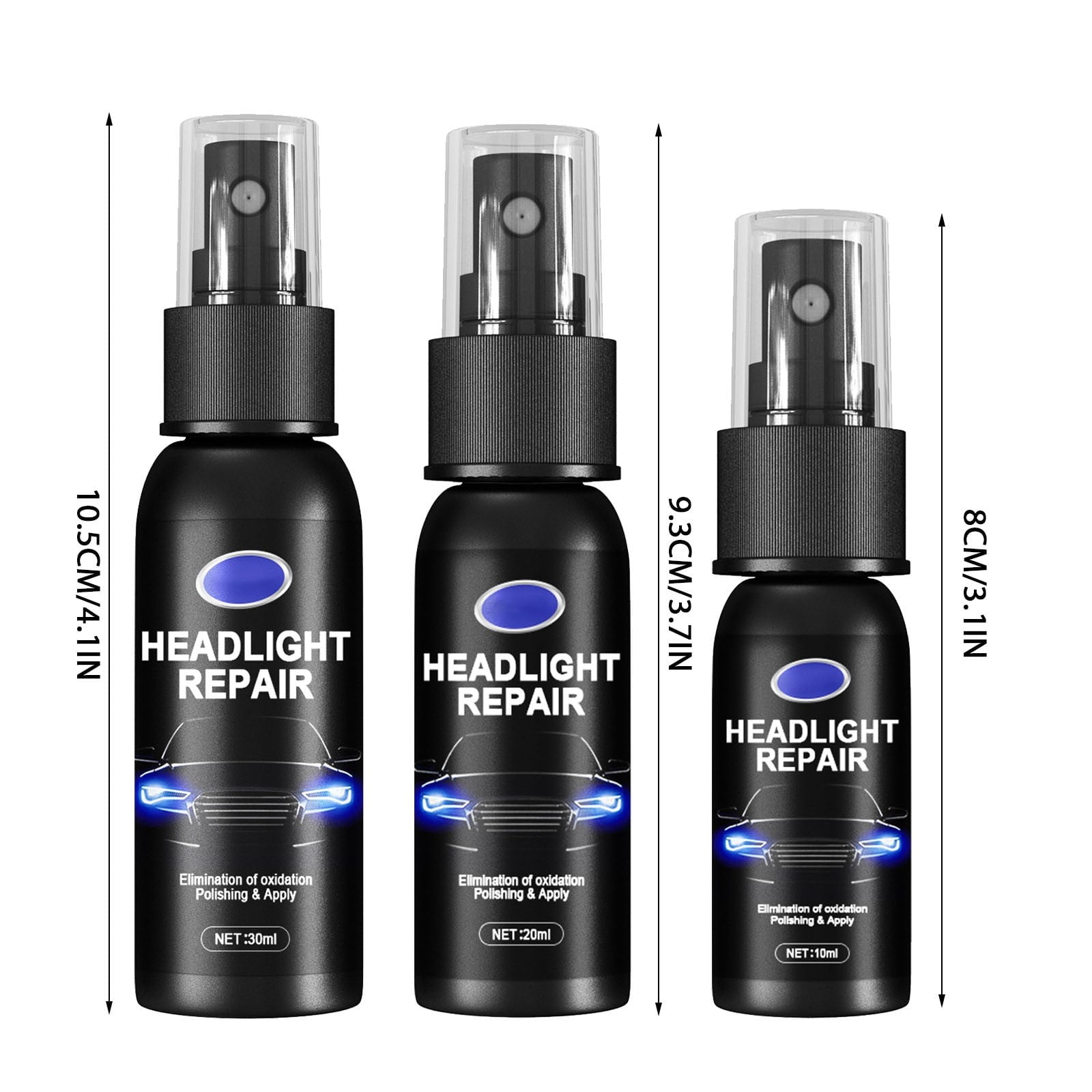 CLZOUD Car Care Repair 1 Bottle of Headlight Spray Car Headlight Scratch Agent Polishing Lampshade Headlight Kit Liquid Polish Renewals 30ml