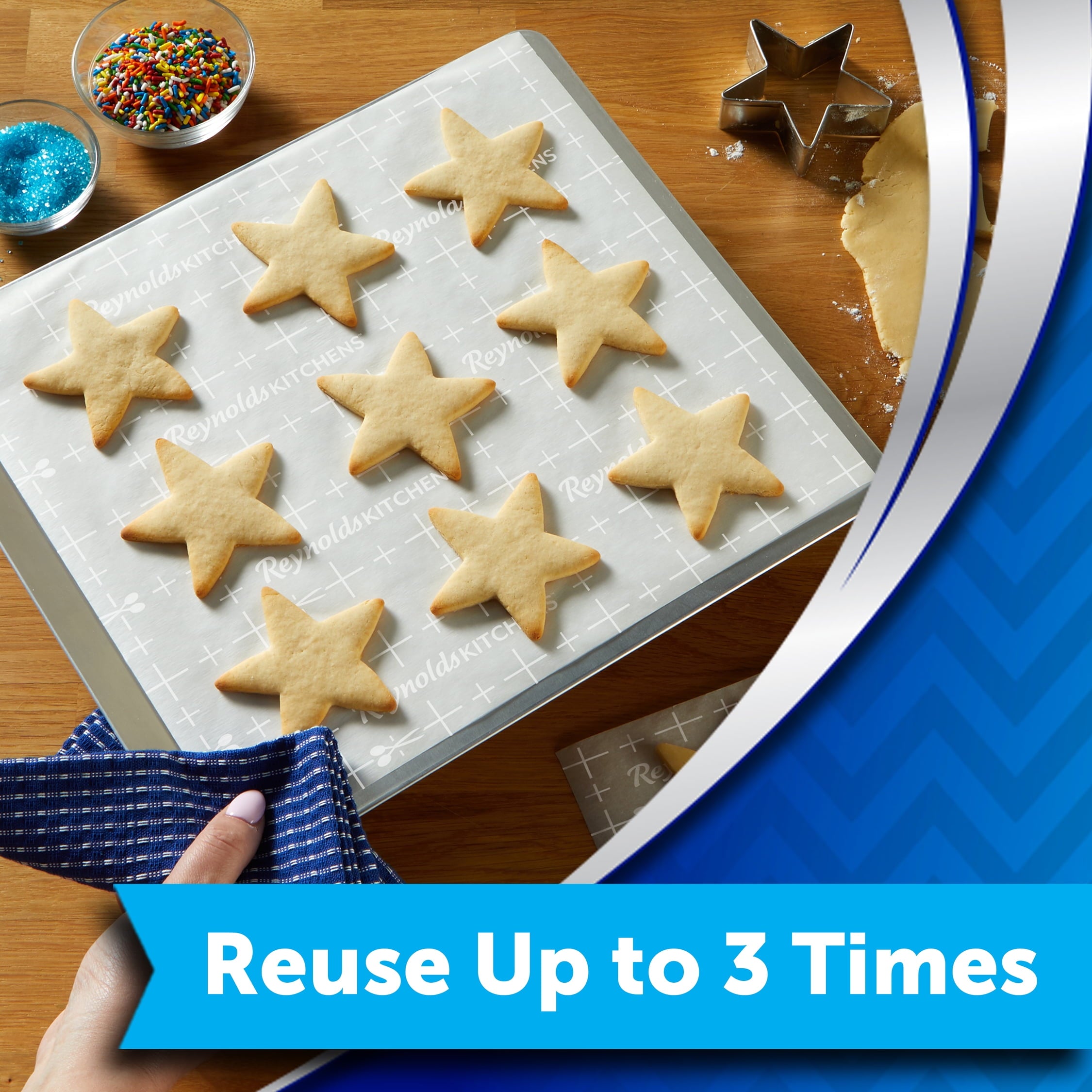 Reynolds Kitchens Cookie Baking Sheets, Pre-Cut Parchment Paper, 25 Sheets