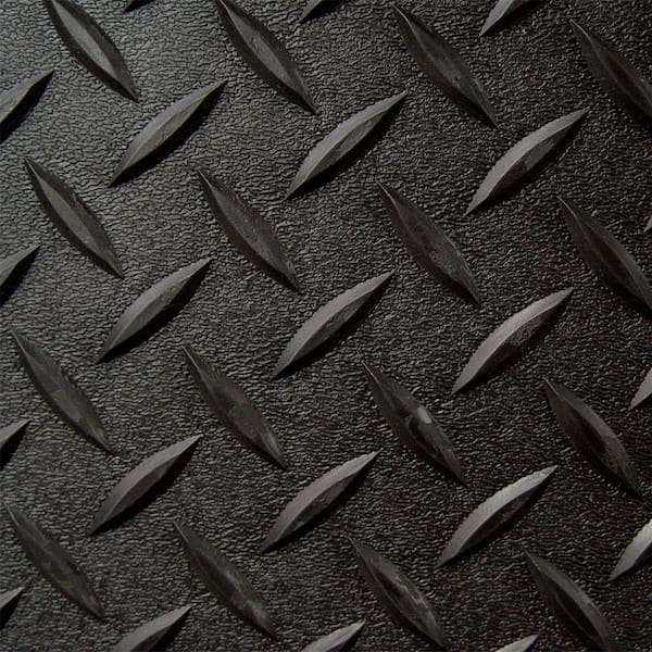 5 ft. x 9 ft. Black Textured PVC Golf Cart Mat