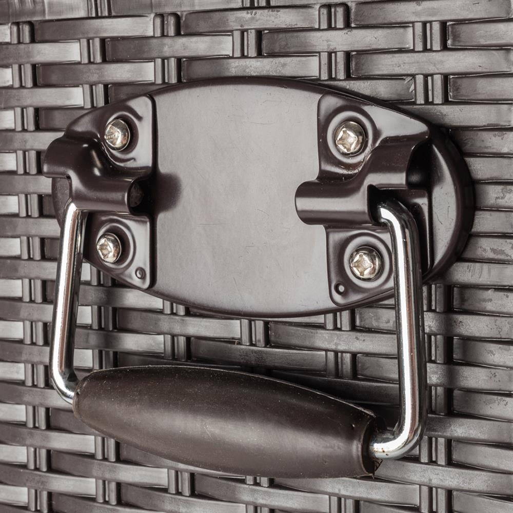 Winado 80QT Rattan Square Legs Cooler with Shelf