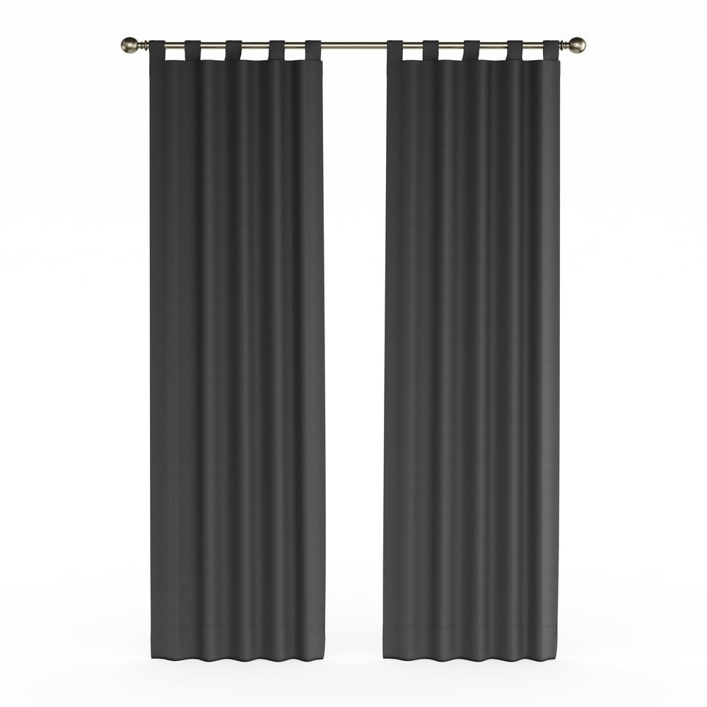 Porch & Den  Cloverleaf Curtain Panel Pair White 60x95 95 Inches