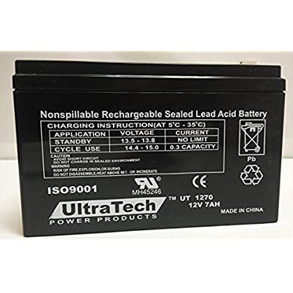 UltraTech UT1270 12V 7 Ah Sealed Lead Acid Alarm Battery UT-1270