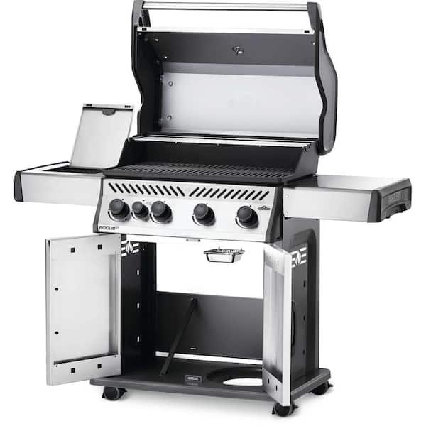 Rogue 4-Burner Propane Gas Grill with Infrared Side Burner in Stainless Steel