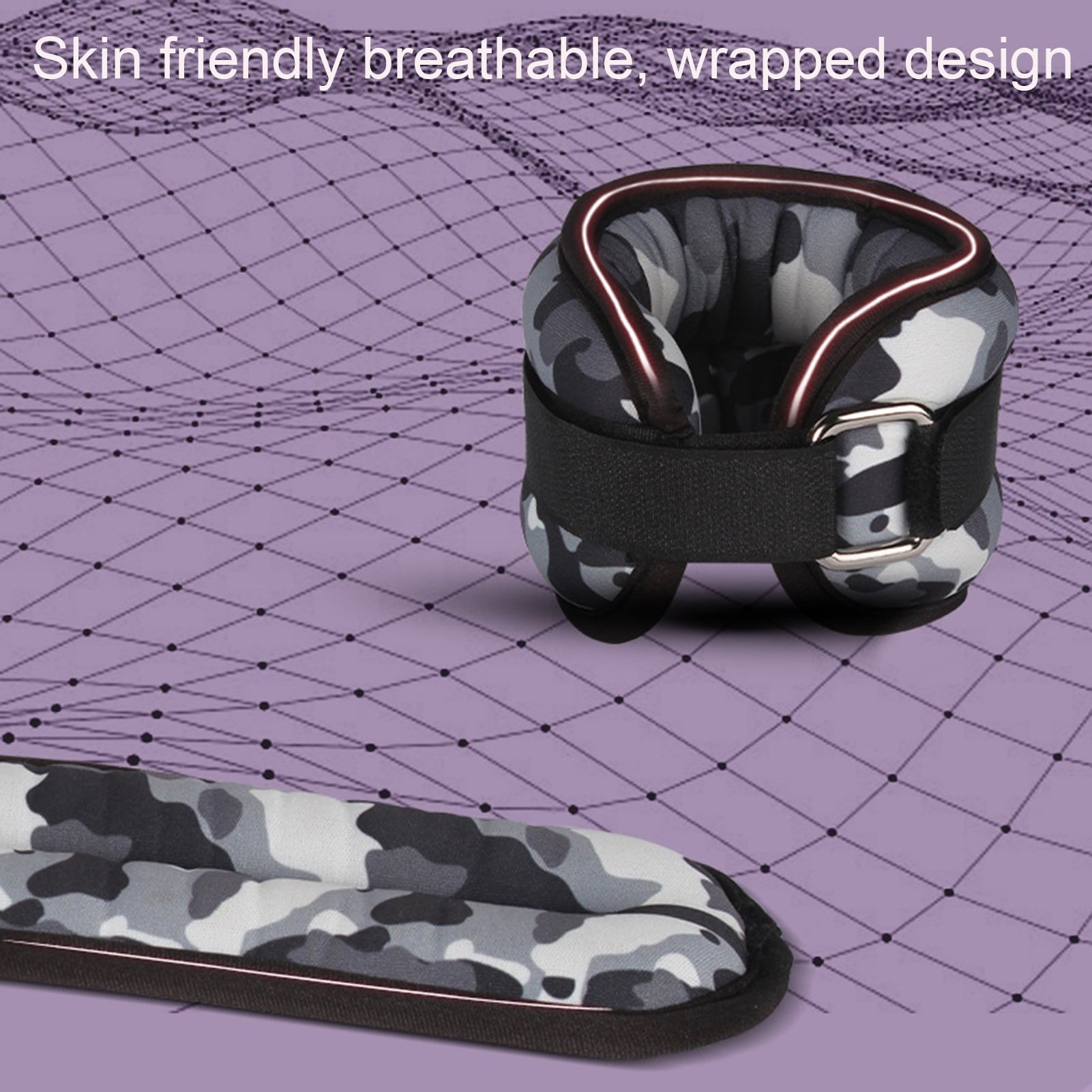 LeKY Comfortable Ankle Weights Adjustable Strap Ankle Weights for Workouts 1 Pair Comfortable Breathable Wrist Leg Arm Weights