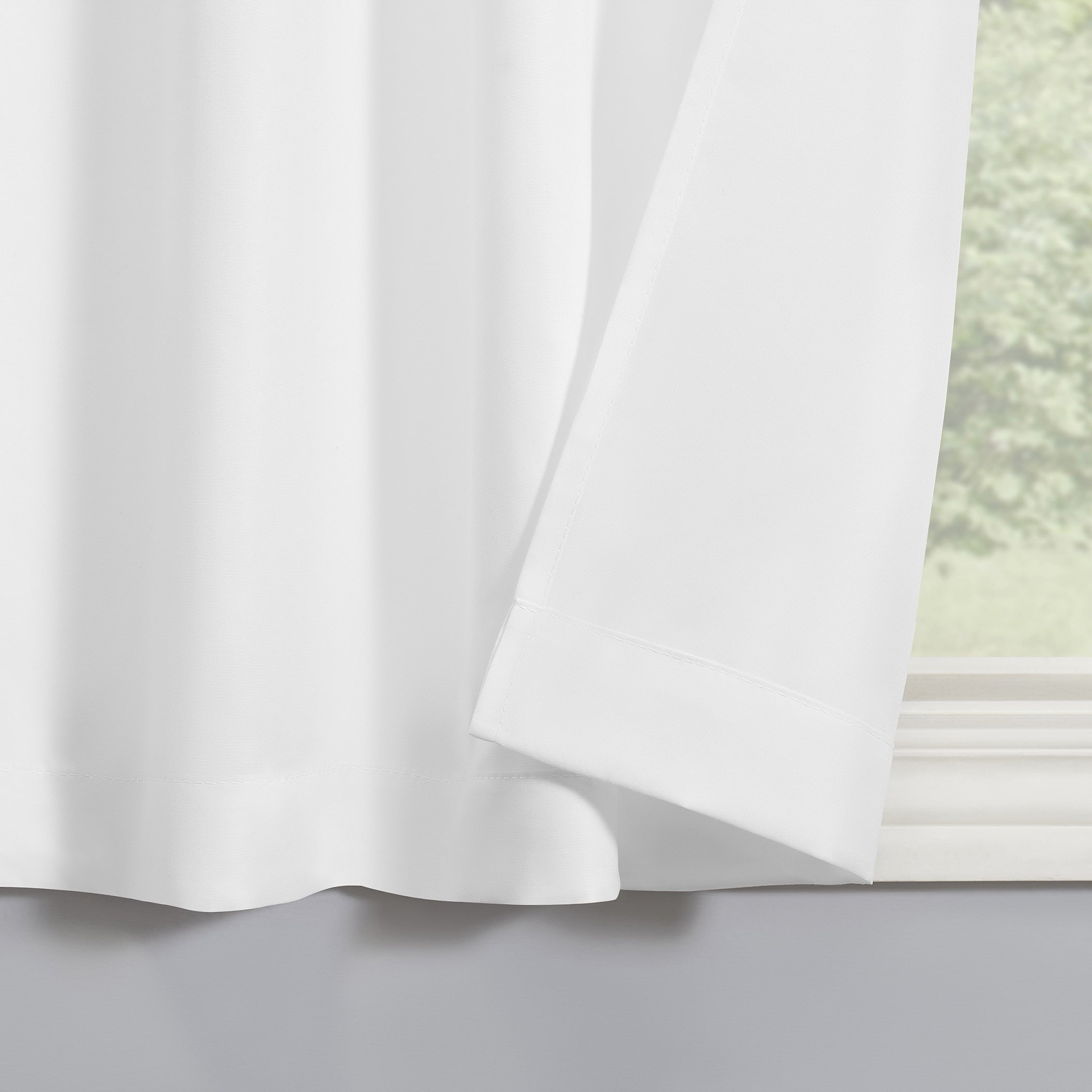 Mainstays Solid 3 Piece Kitchen Curtain Set, Adult
