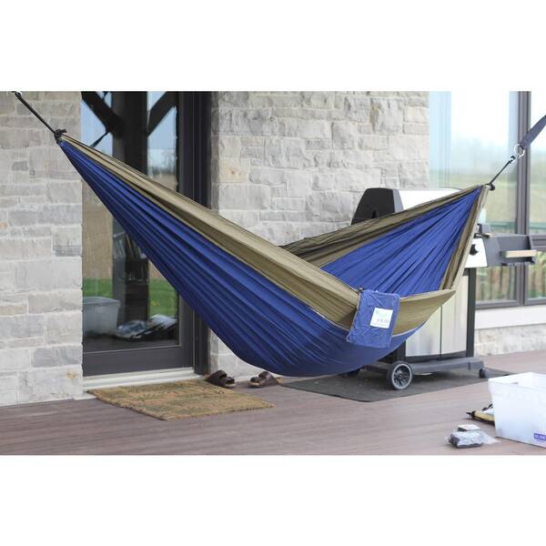 10 ft. Parachute Double Hammock in Navy/Olive