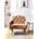 Muumblus Modern Accent Chair, Upholstered Single Sofa Chair Sherpa Arm Chair for Living Room and Bedroom, Comfy Armchair with Metal Legs, White Velvet