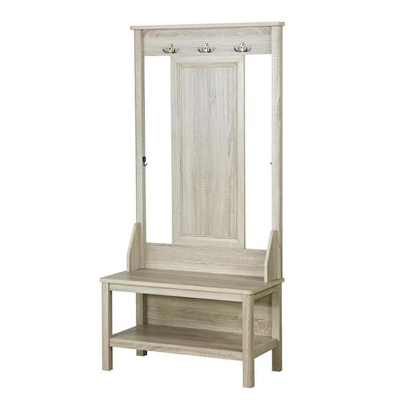 Finley Antique White Hall Trees