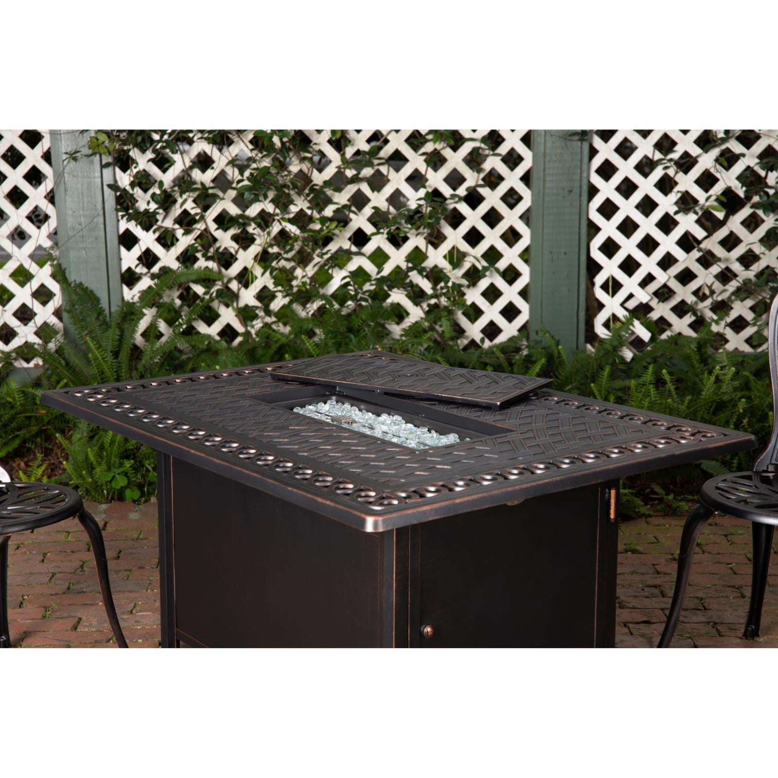 Fire Sense Meerin 48 in. Rectangular Aluminum Gas Fire Pit Table
