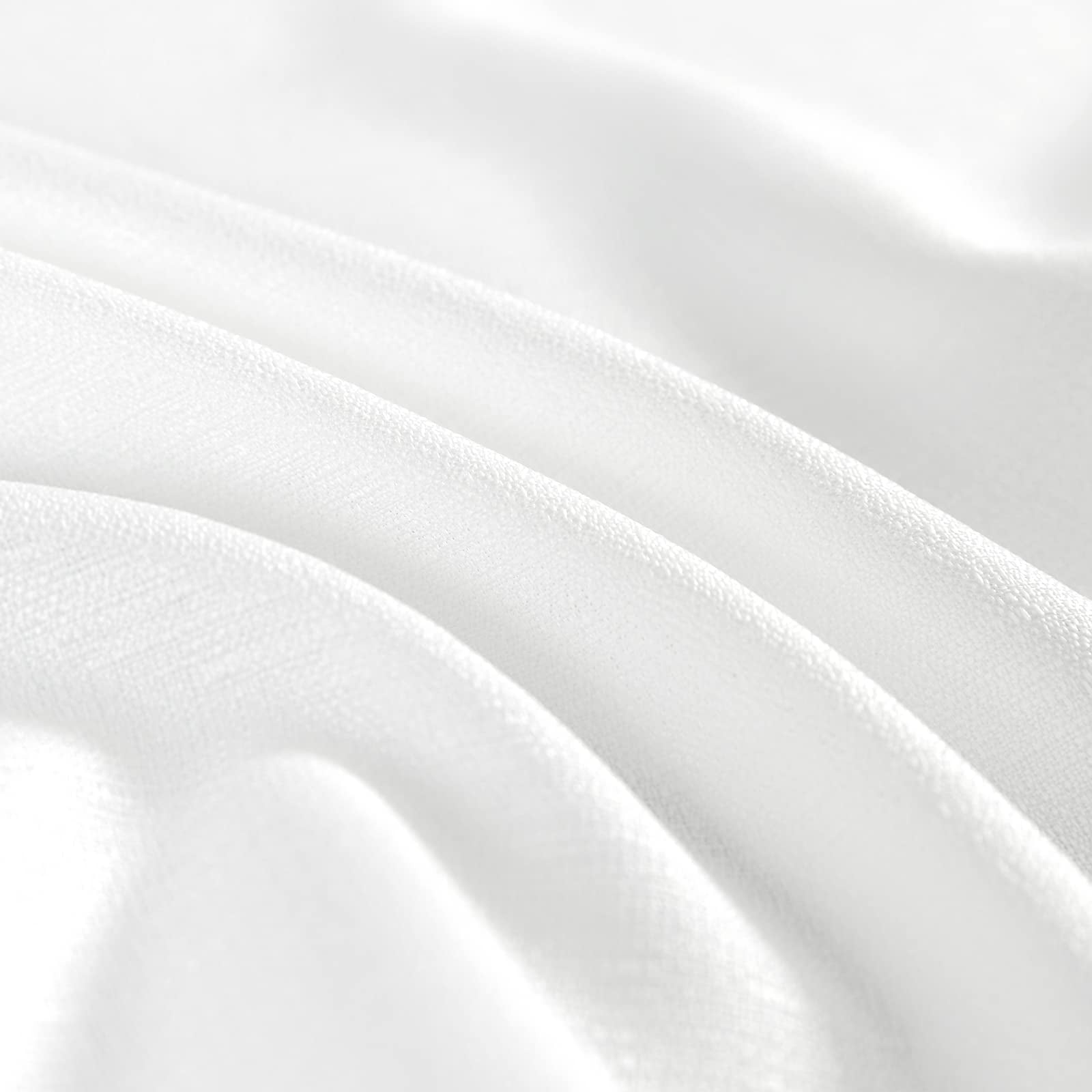 Curtainking Farmhouse Casual Weave Rod Pocket Semi-Sheer Cafe Curtains, 26