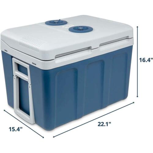 Ivation Chest Cooler 16.4"X22.1"X15<wbr/>.4" 47.6Qt+Thermoe<wbr/>lectric+Wheels<wbr/>+Handles Blue