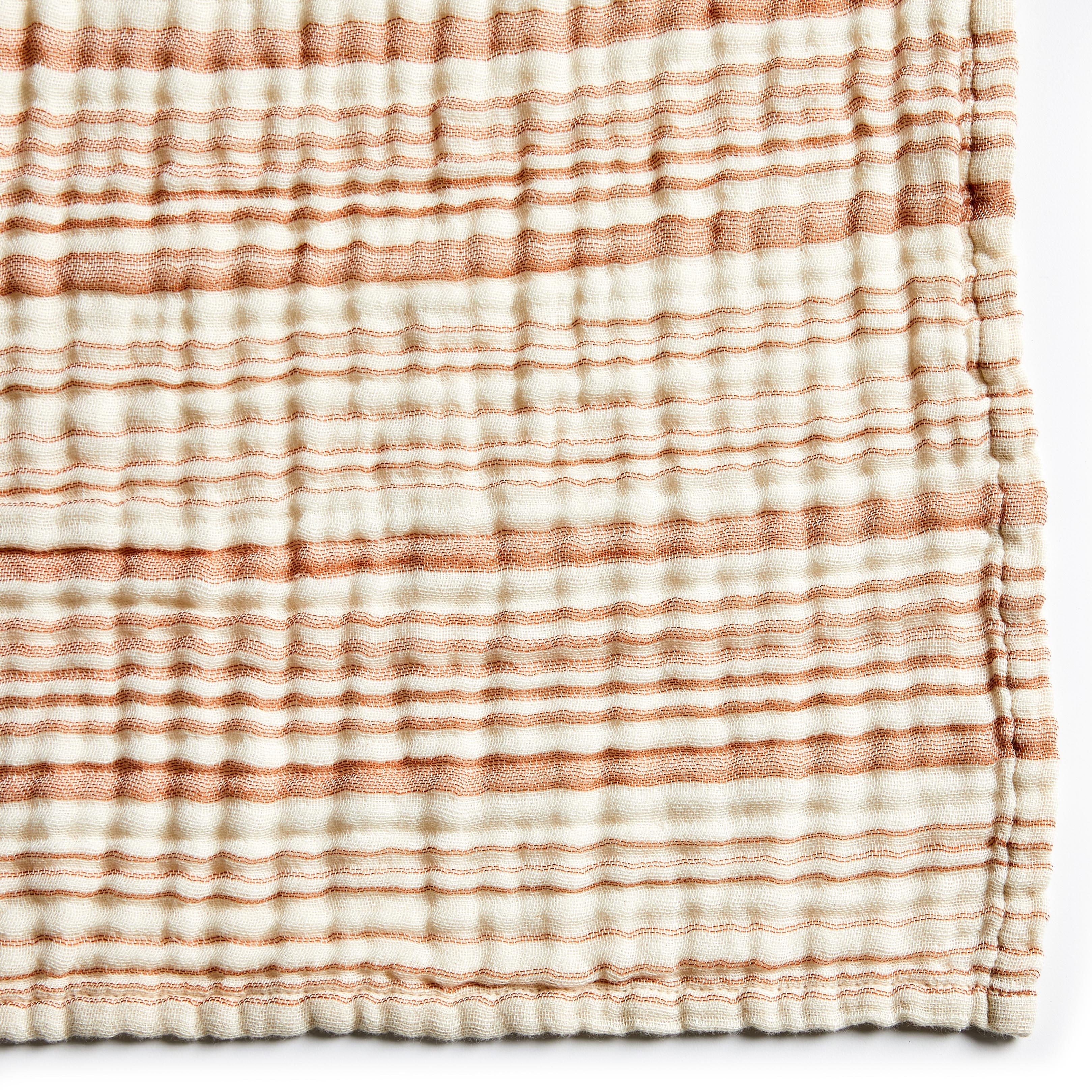 Better Homes & Gardens Striped Gauze Throw, Copper Stripe, 50