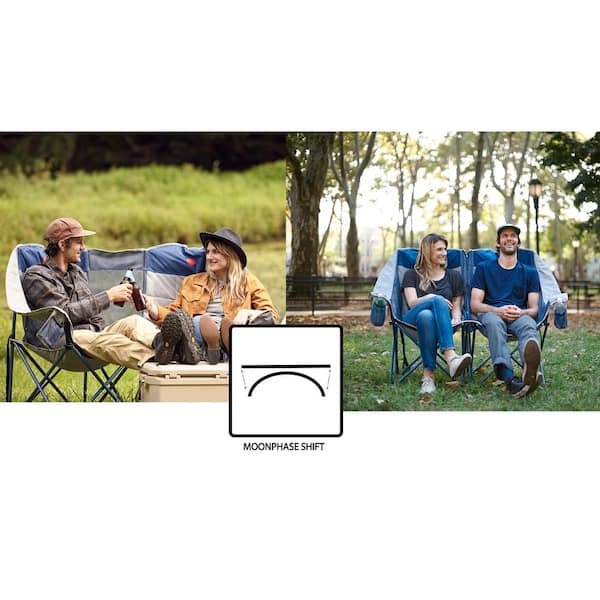 MoonPhase Double Love Seat Heavy-Duty Quad Folding Camp Chair