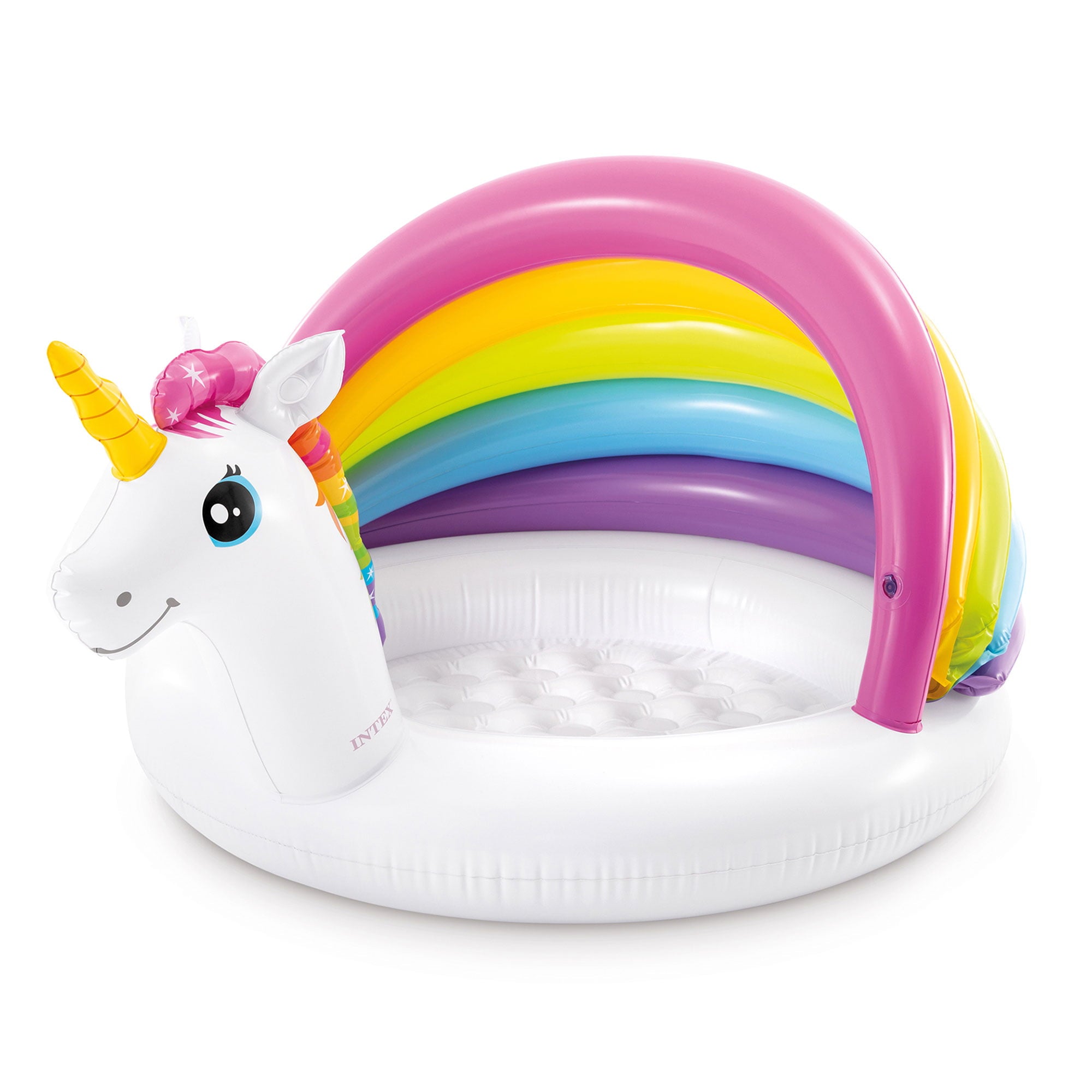 Intex 57113EP 50 Inch Unicorn Design Outdoor Baby Swimming Pool, Multicolor