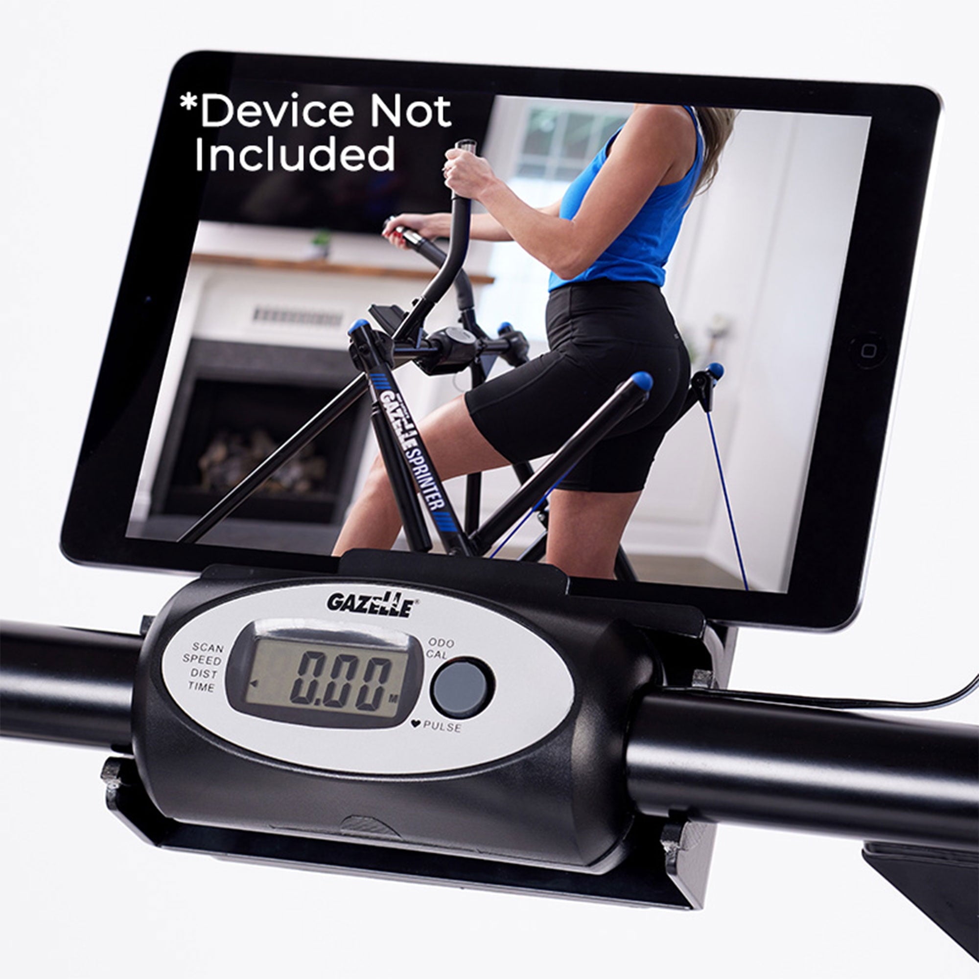 Gazelle Sprinter Low Impact Exercise Machine w/ Grip Pulse Fitness Tracker
