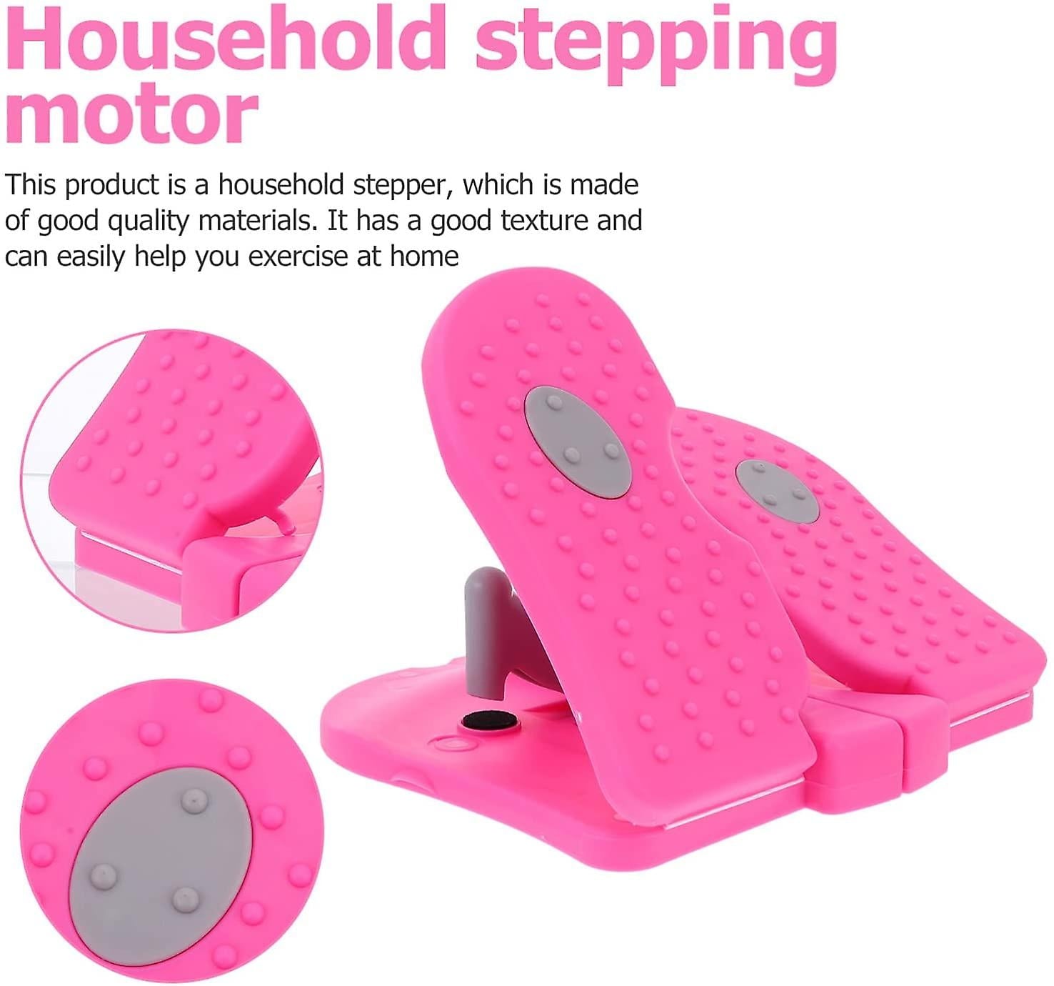 Mini Stepper Under Desk Pedal Exerciser Sitting Stepper Folding Foot Peddle Physical Therapy Relieves Varicose Veins Pink1pcs