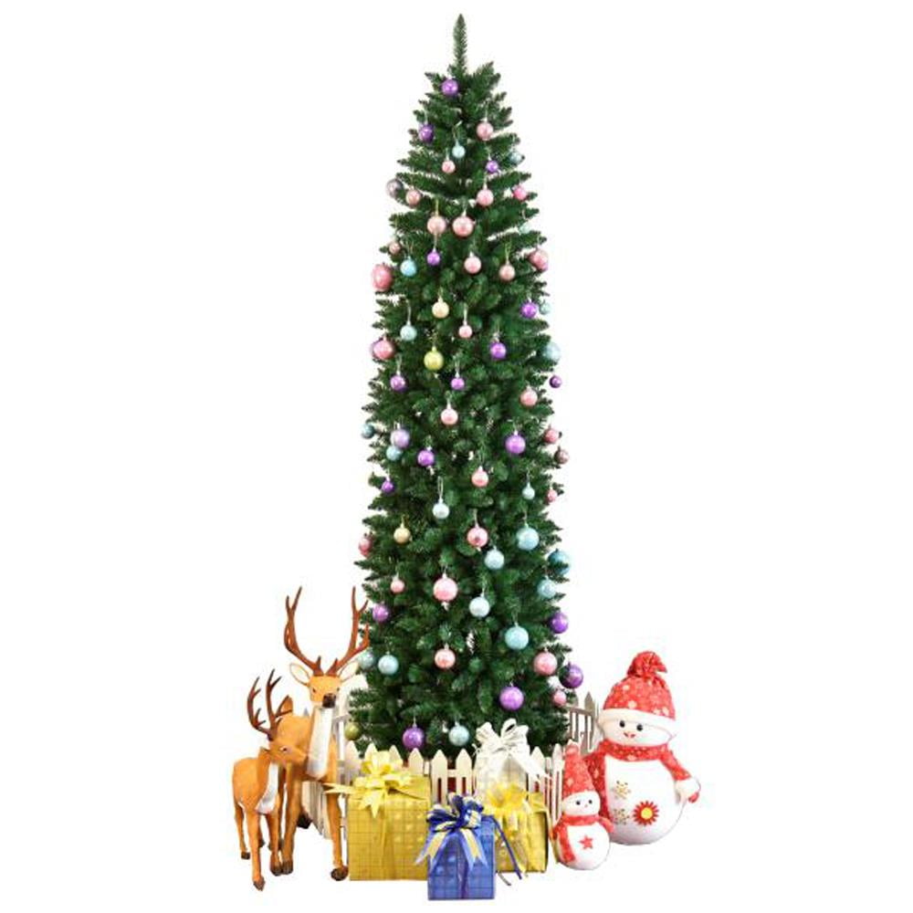 Ktaxon 7.5FT Slim Pencil Artificial Christmas Tree, with Foldable Stand