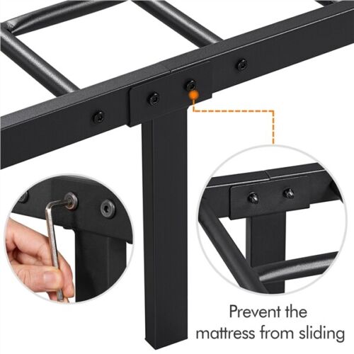 Metal Canopy Bed Frame With Headboard/Foot<wbr/>board Four-poster Bed Twin/Full/Quee<wbr/>n