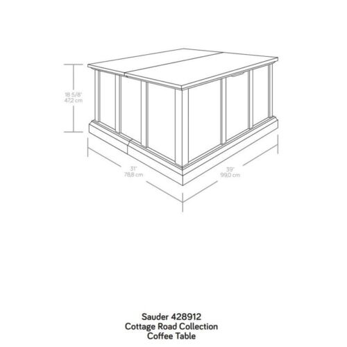 Sauder Cottage Road Engineered Wood Storage Coffee Table in Grand Walnut