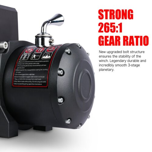 X-BULL 12000LBS Electric Winch Synthetic Rope Trailer Towing Truck 12V Jeep 4WD