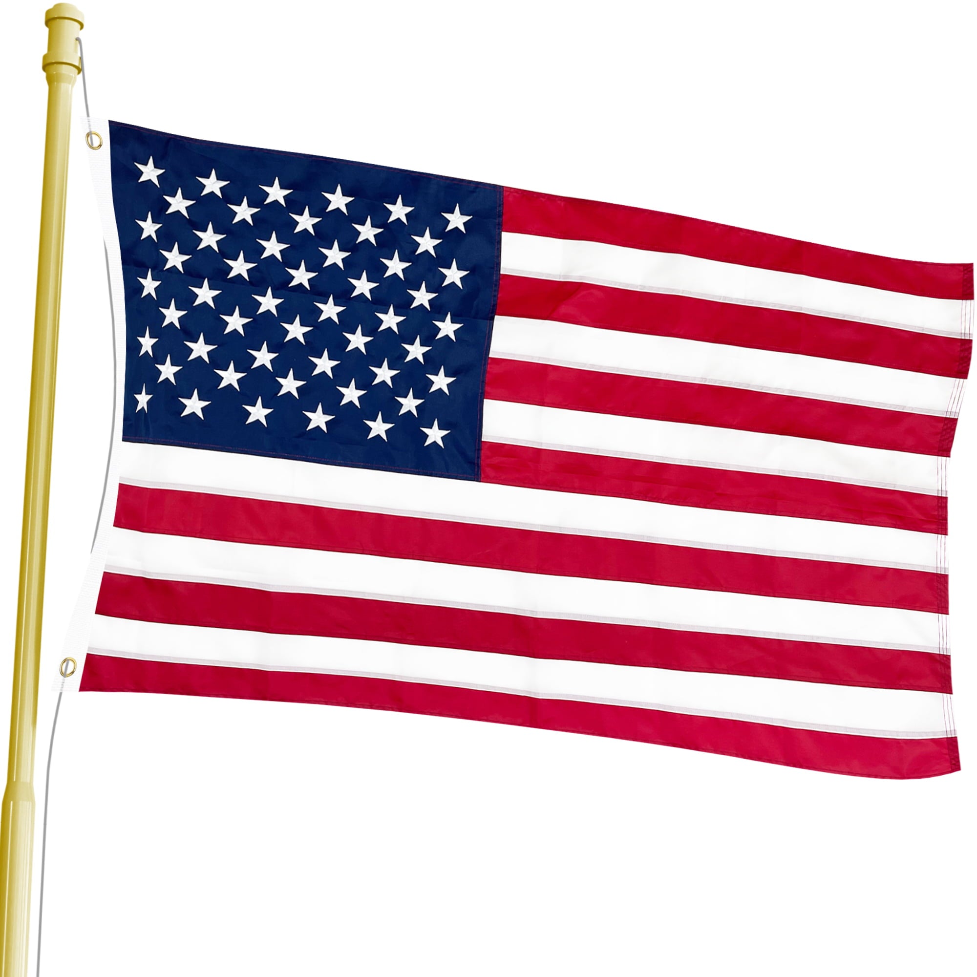 American Flag 3x5 ft Embroidered Outdoor USA Heavy Duty Flags Durable Double Stitched UV Protected