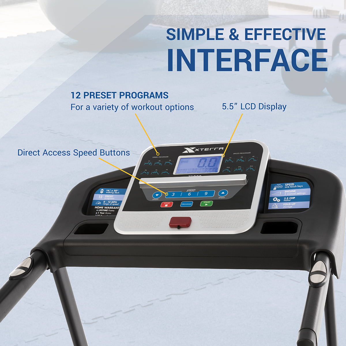 XTERRA Fitness TR200 Folding Treadmill: Xtrasoft Cushioned Deck, 5.5