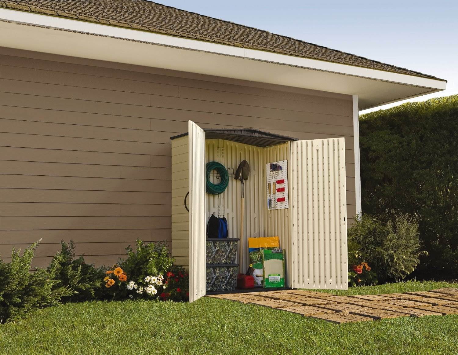 Rubbermaid Fg5l1000sdonx 4.3' W X 2' D X 6' H Small Vertical Shed