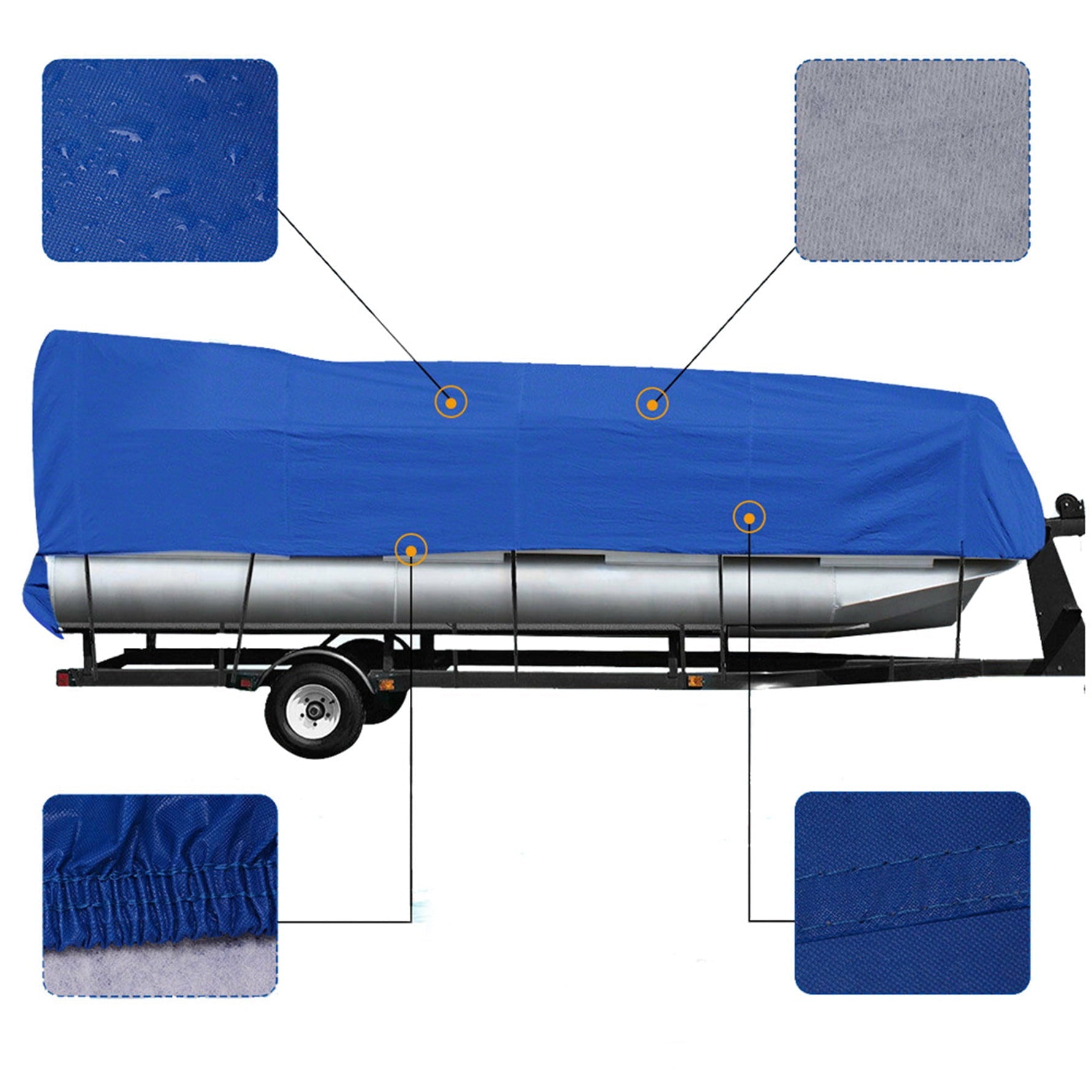 munirater 21-24 Boat Cover Waterproof Trailerable Heavy Duty Pontoon Beam 102