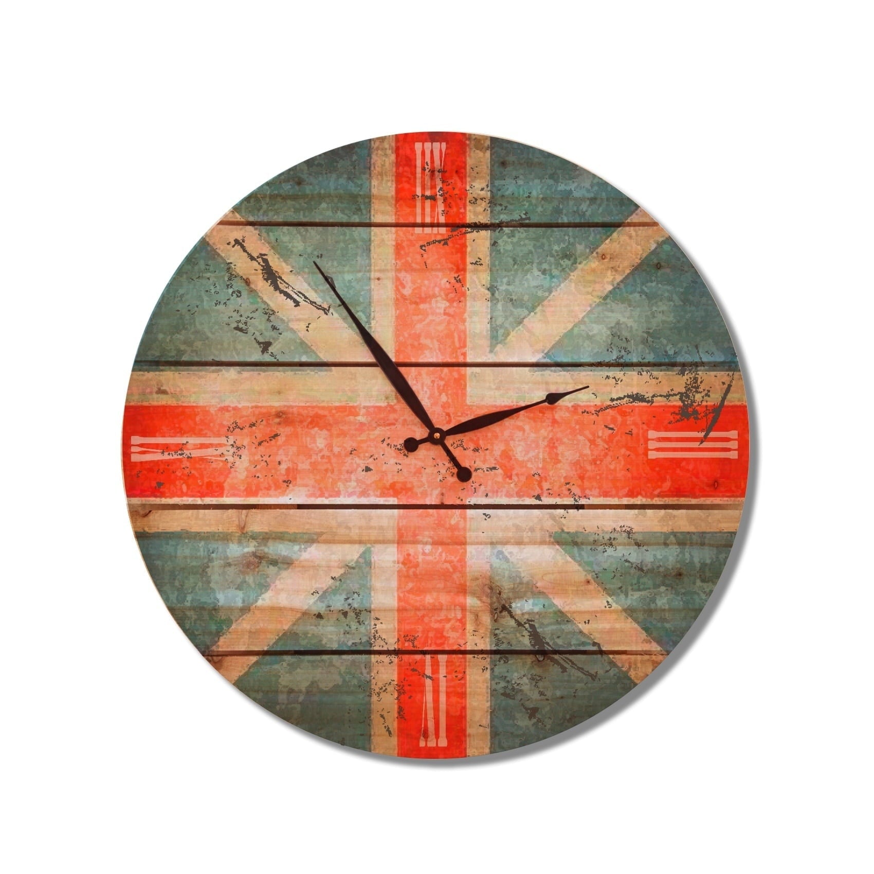 British Flag Clock 24