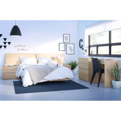 Nexera 341105 Wood Nightstand 2-Drawer Natural Maple