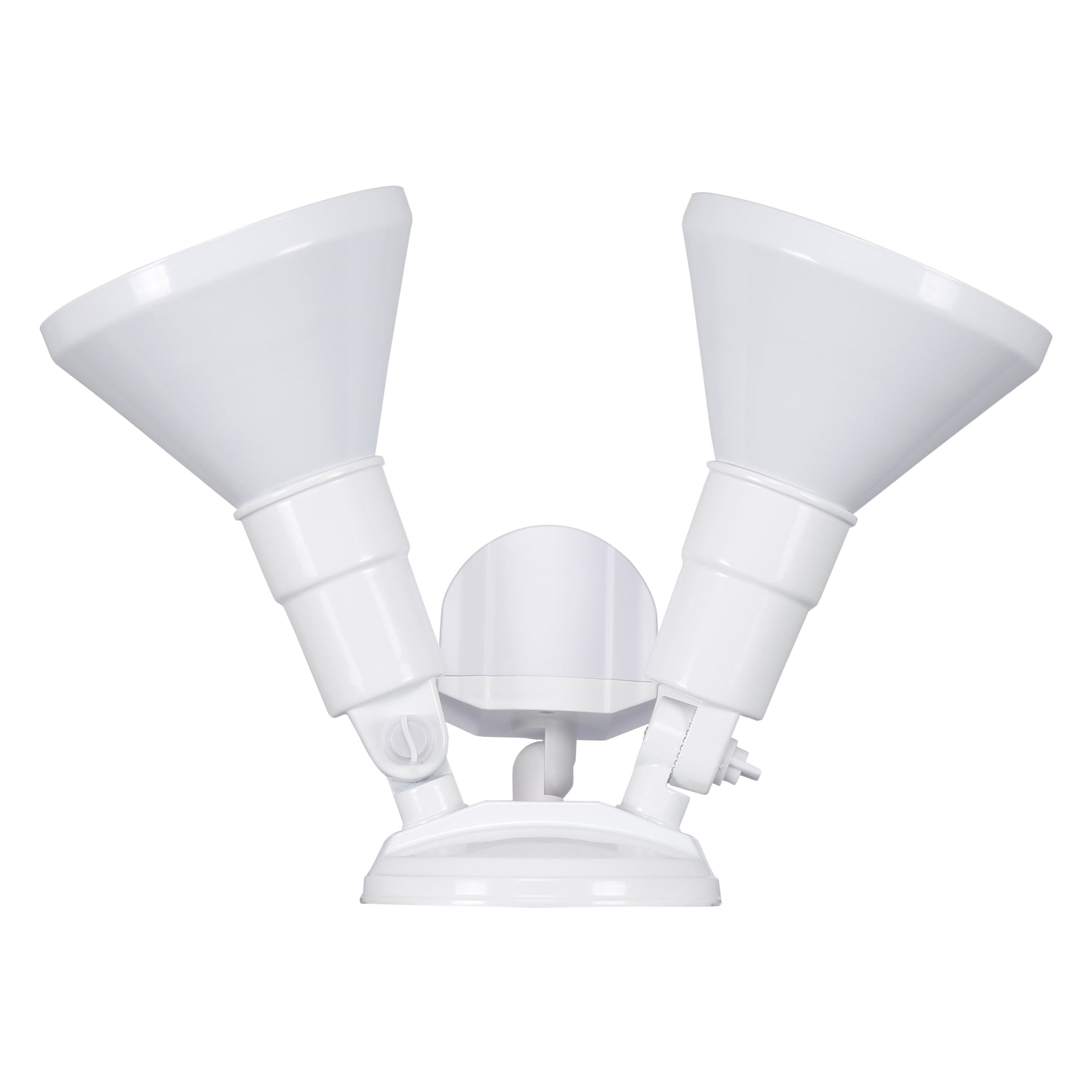 Honeywell White Dual Head Motion Wired Activated Security Flood Light, LED, Durable Aluminum Construction