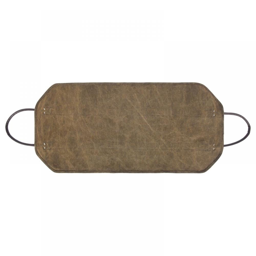 Pretty Comy Firewood Carrier 36x16 Inch Durable Waxed Canvas Log Carrier Heavy Duty Tote,Fire Place Sturdy Wood Carring Bag with Handles Security Strap for Camping Indoor