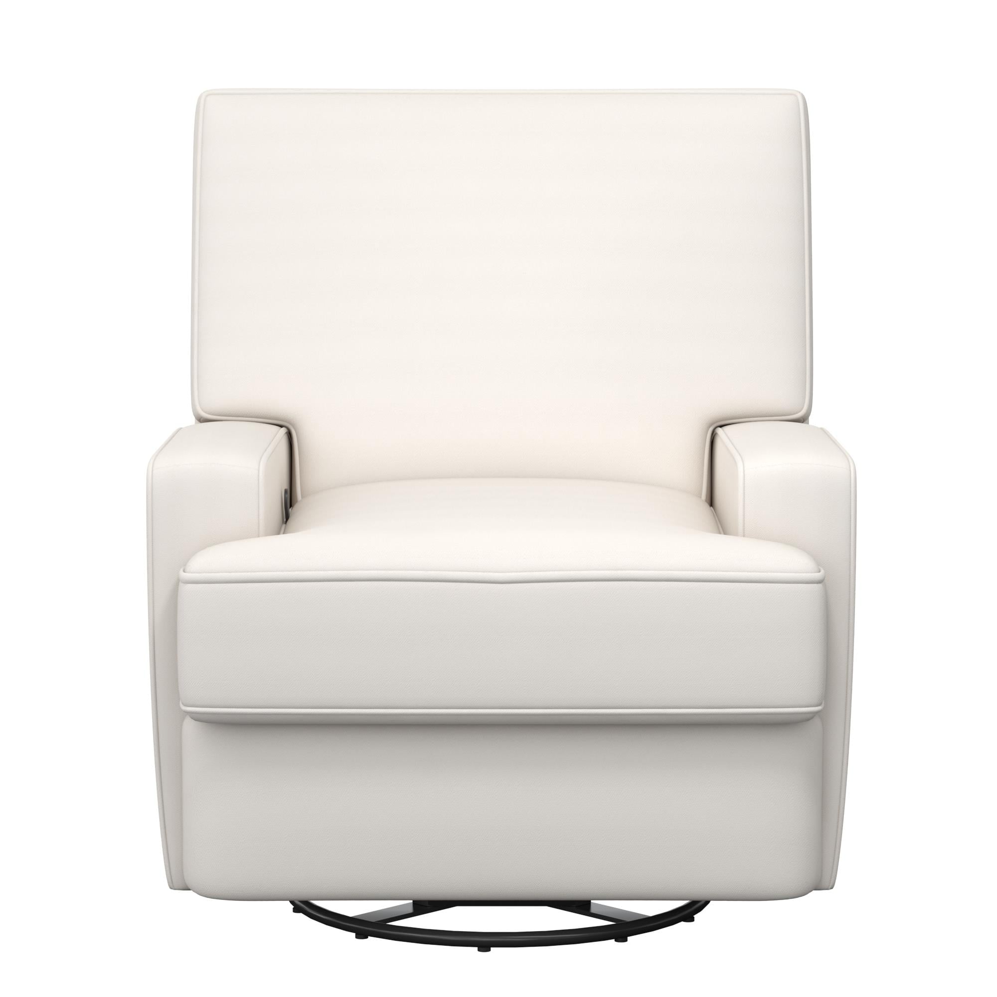 Baby Relax Rylan 4-in-1 Swivel Glider Rocker Recliner Chair, White Linen