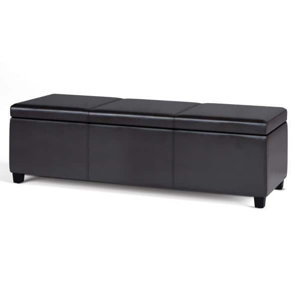 Avalon 19 in Tanners Brown Extra Large Storage Ottoman Bench