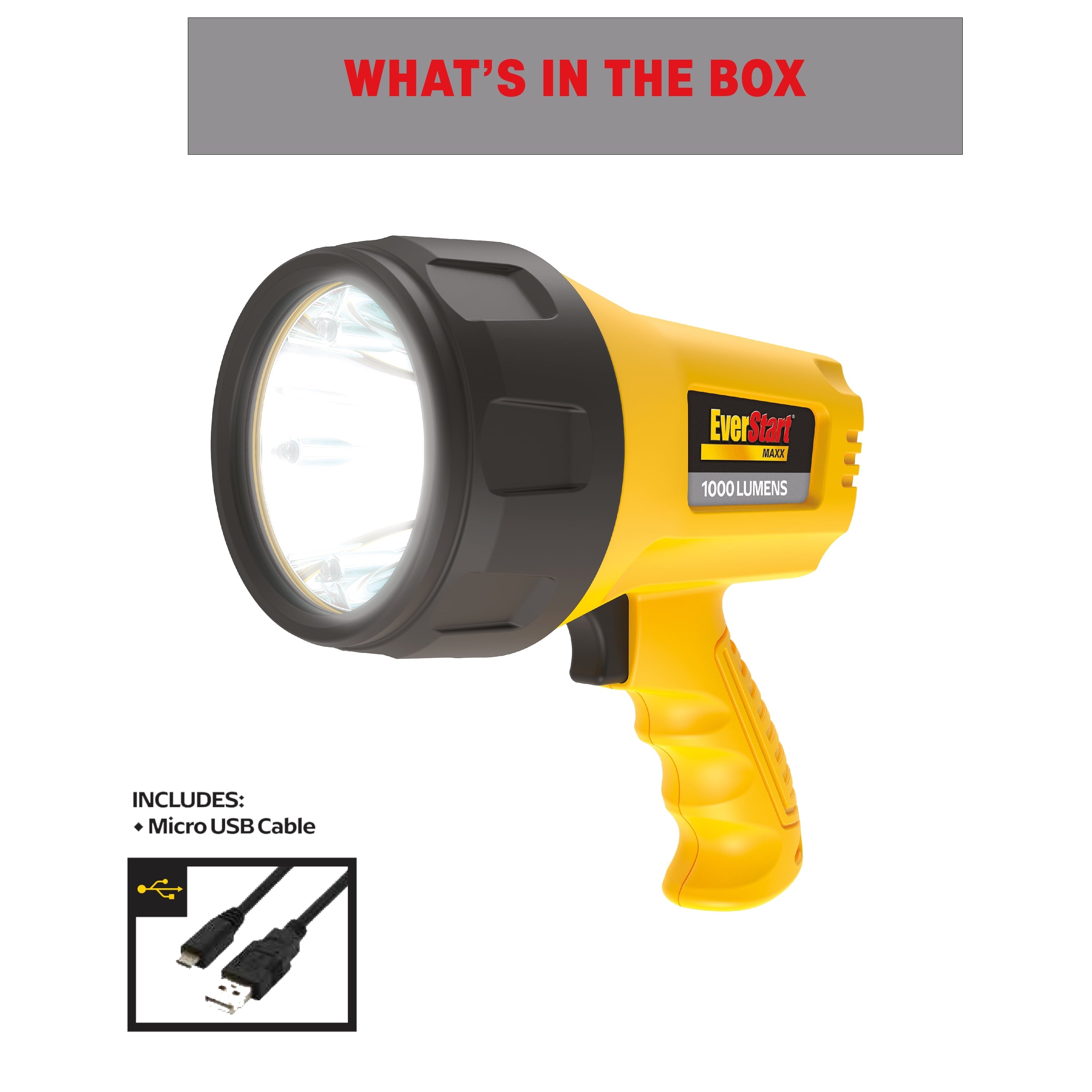 EverStart 1000 Lumen Rechargeable Lithium-Ion LED Spotlight, 0.6 Lb., SL3HE