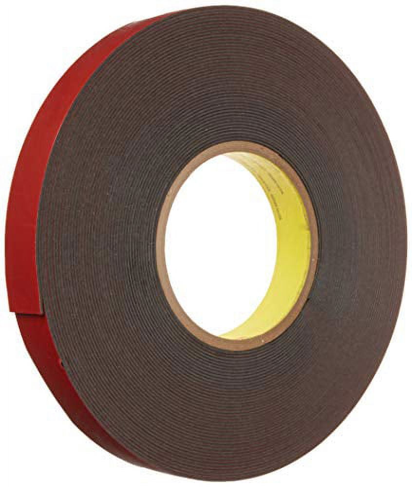 3m 06383 Automotive Acrylic Plus Attachment Tape, Black, 7/8