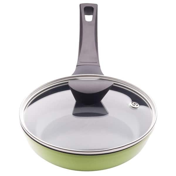 12 in. Earth Frying Pan Lid in Tempered Glass