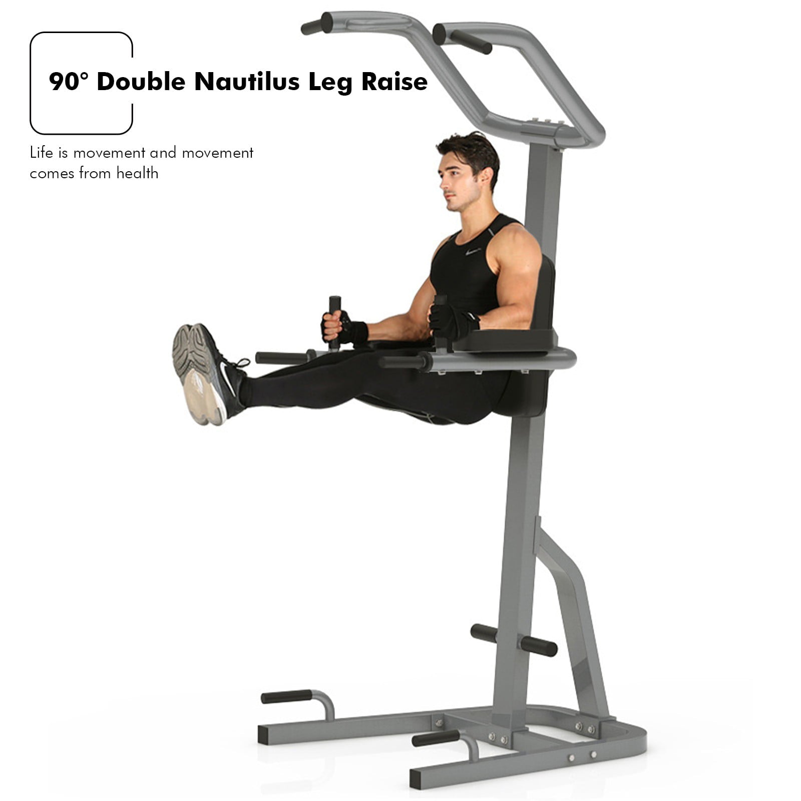 Power Tower Push-ups Adjustable Multifunctional Home Strength Training Fitness Equipment, Double Pole Foldable Design