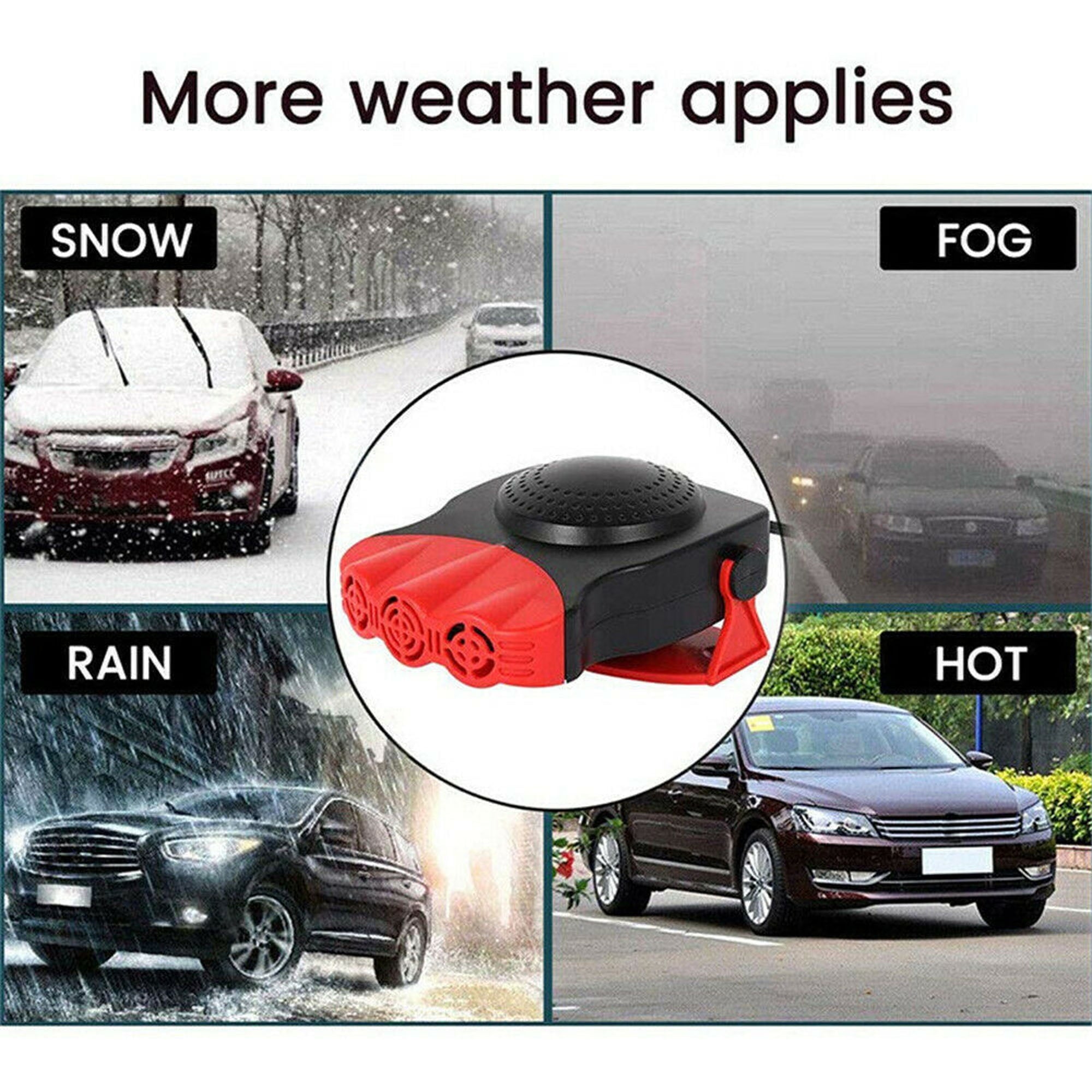 Lisenrain Car Heater 12V Dash Mount Hand Hot Fan Defroster Demister 150W