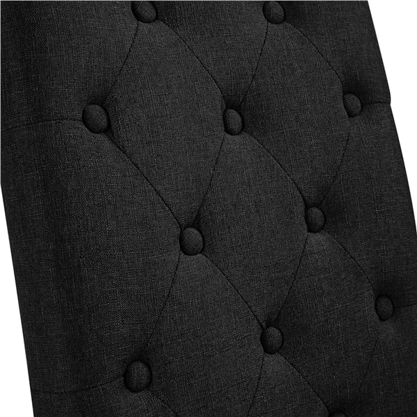 Yaheetech 2pcs Classic Fabric Upholstered Dining Chair, Beige