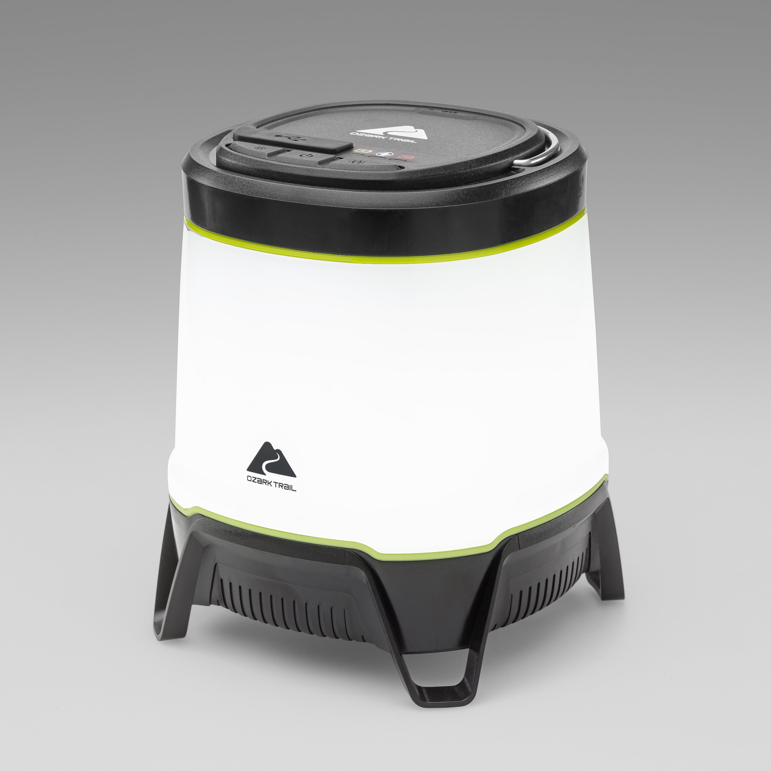 Ozark Trail 750 Lumen Hybrid Power LED Camping Lantern, Built-in Rechargeable & 3D Batteries