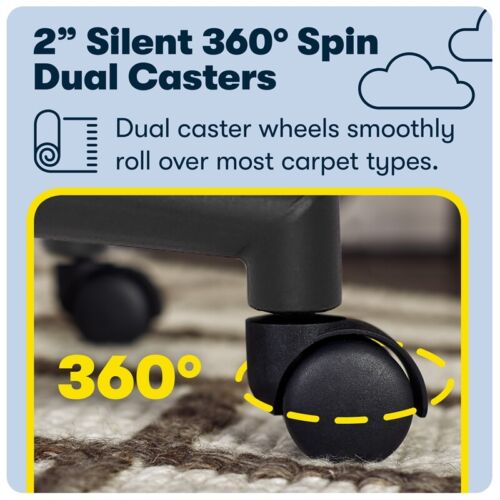 Serta Hannah Microfiber Office Chair with Headrest Pillow Plush Beige