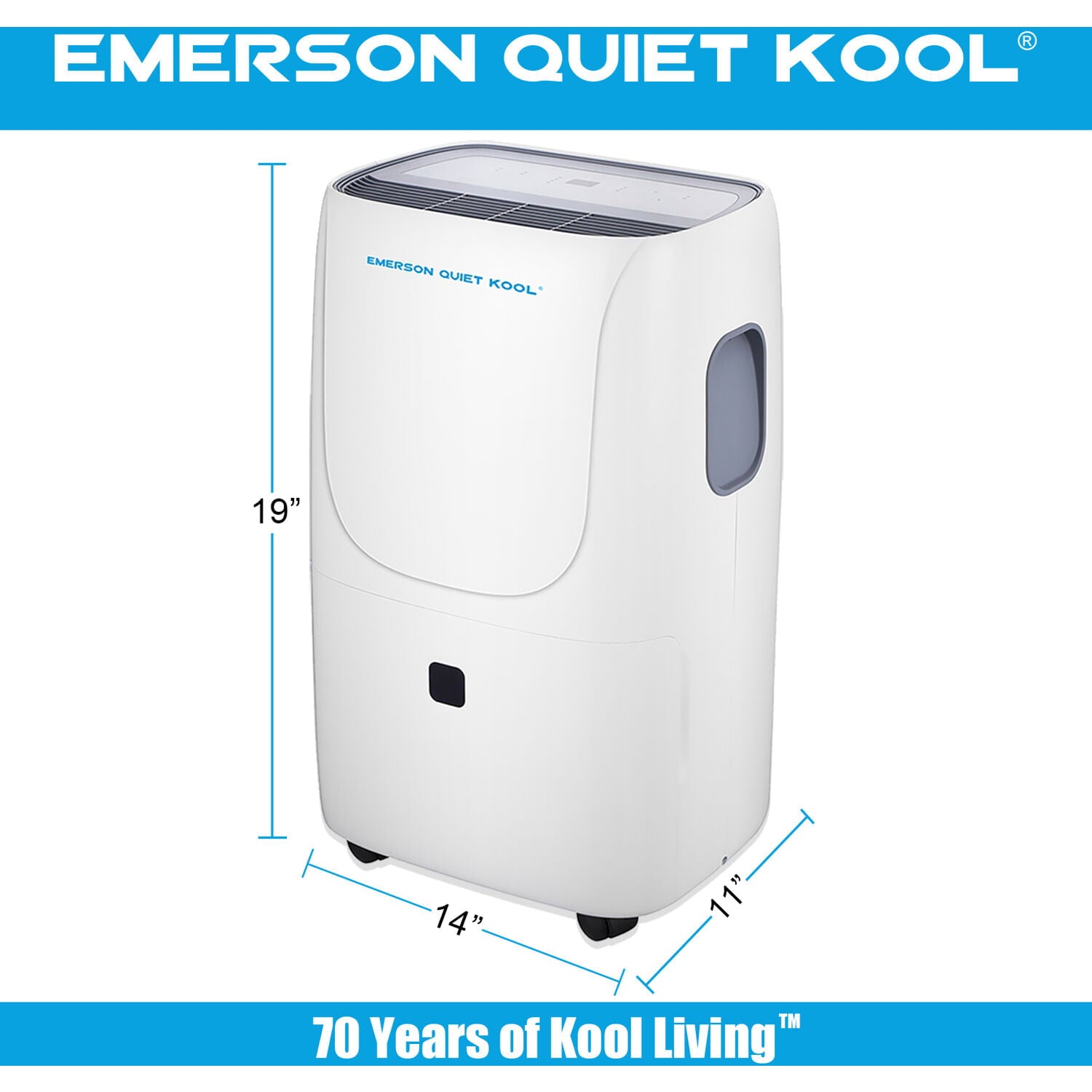 Emerson Quiet Kool 20 Pint Smart Dehumidifier in White with Wi-Fi, Voice Control