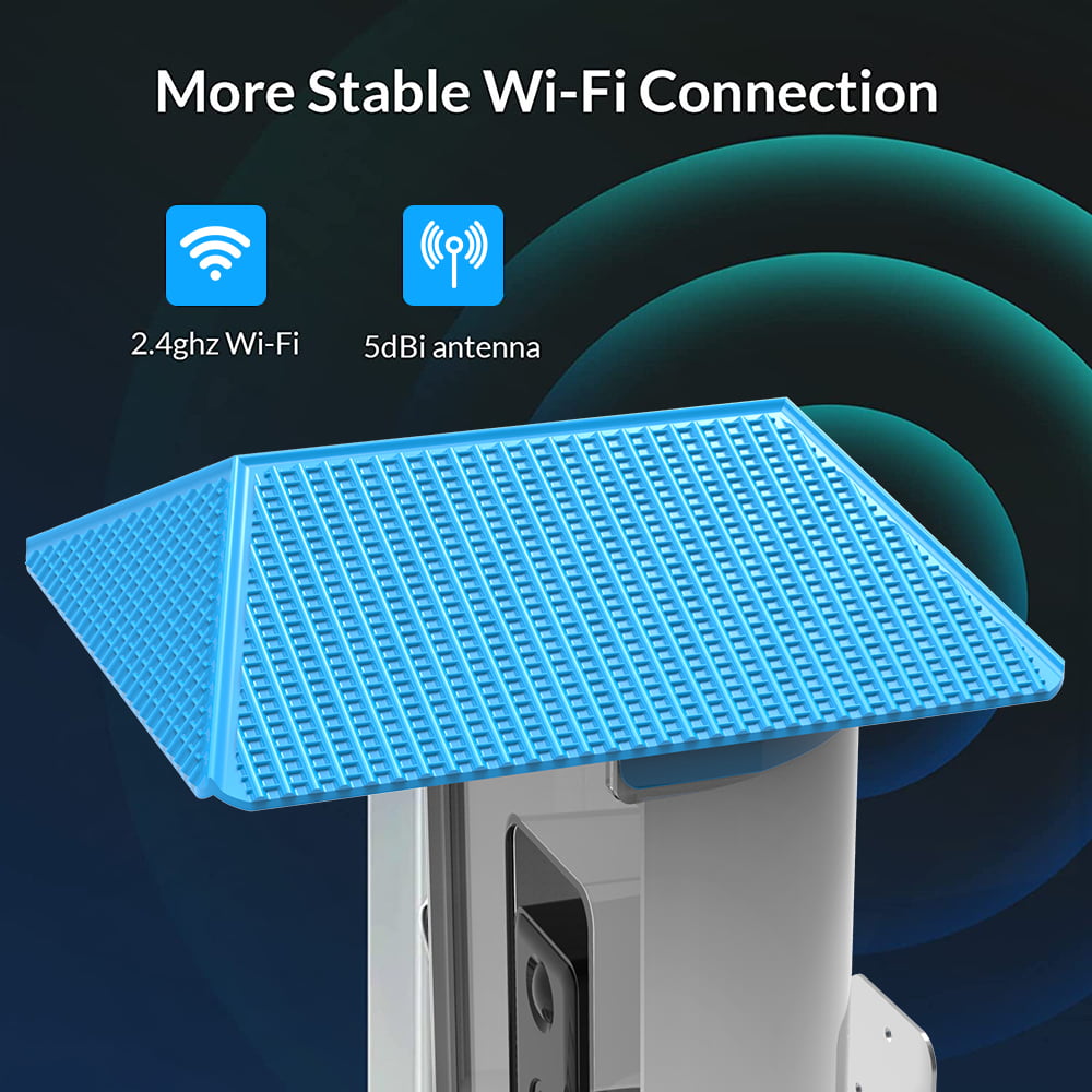 SEGMART Smart Bird Feeder with Camera, Solar Powered Bird Feeder Camera with AI Identify Bird Species - 11,000+ Birds, 1080P HD Camera Auto Capture Bird Video, App Notify When Birds Detected