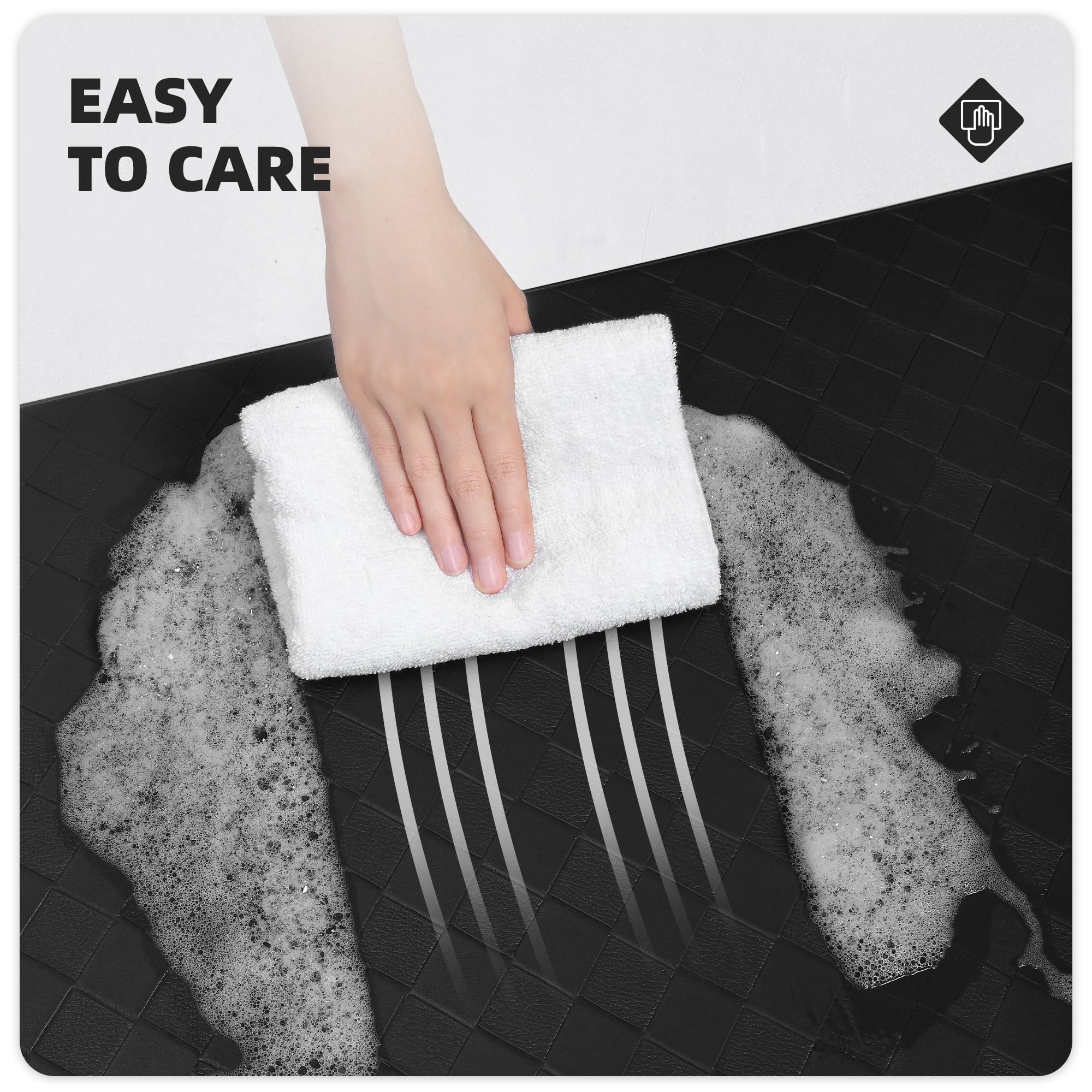 Color G Kitchen Mat Cushioned Anti Fatigue Kitchen Rugs Waterproof Non-Slip Comfort Standing Mat for Kitchen, Floor, Office, Sink, Black, 17