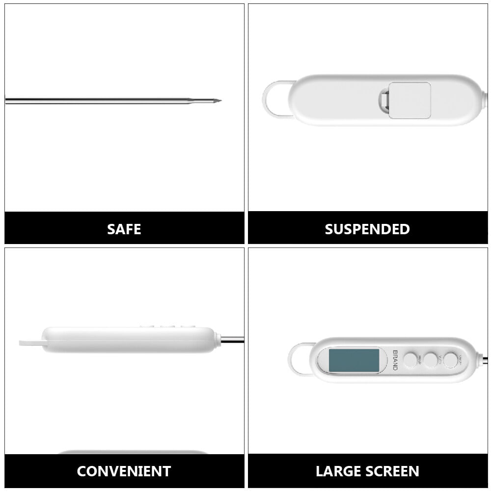 Instant Read Meat Thermometer Digital Cooking Food Thermometer with Super Long Probe for Grill Candy Kitchen BBQ Smoker Oven Oil Milk Yogurt Temperature